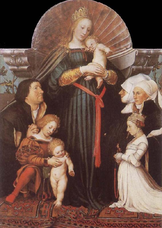 HOLBEIN, Hans the Younger Damstadt Madonna France oil painting art